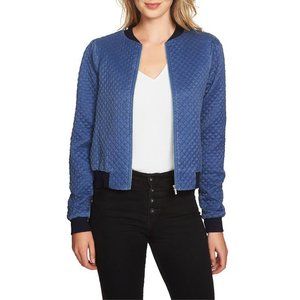 NWT Nordstrom 1.STATE Blue Quilted Bomber Jacket